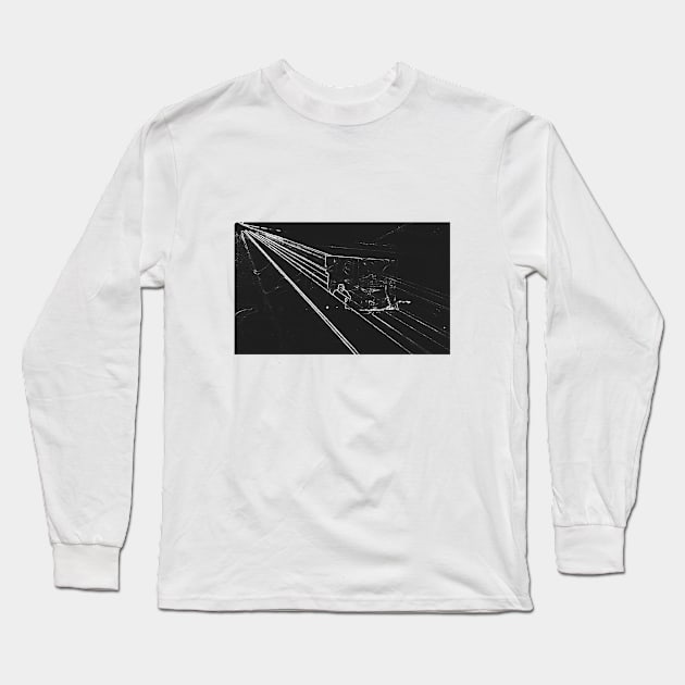 BLACK Electronic Underground #11 Long Sleeve T-Shirt by DomaDART